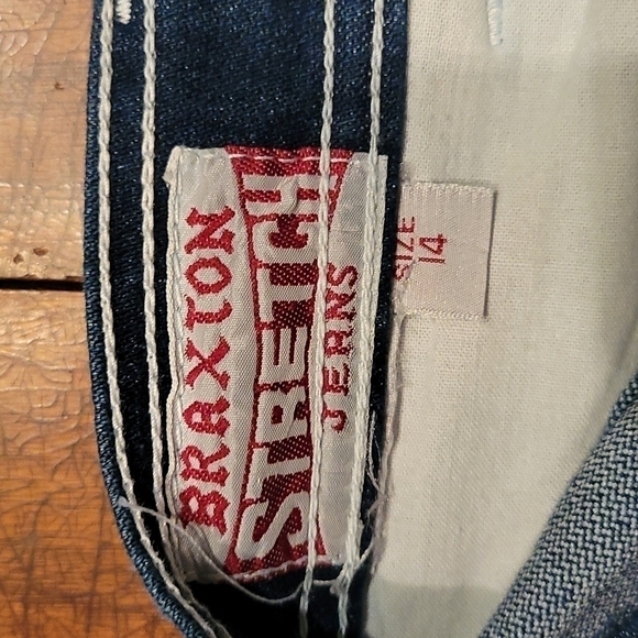 Vtg BRAXTON 1980s Designer Ultra High Rise Dark Blue Denim Ankle Jeans - Picture 8 of 10